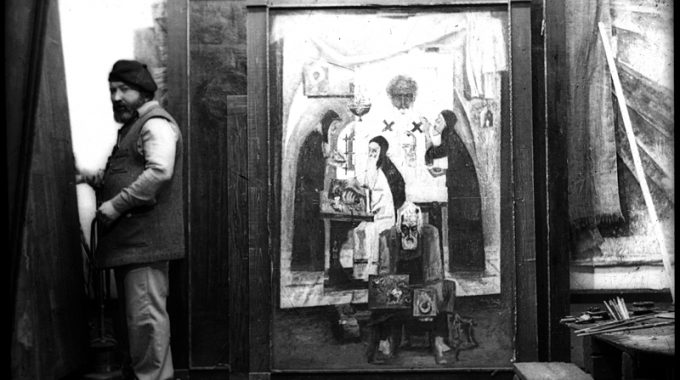 Николай Мартынов. В мастерской / 1990